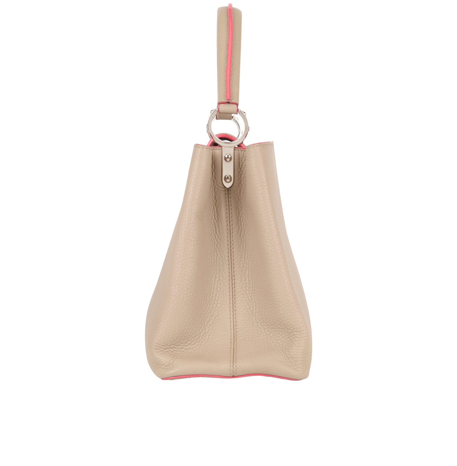 Capucine MM, &pound;2,800, Handbags, Grey, Leather, Side view